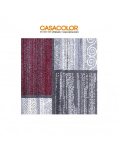 Alfombra anthracite/ bordeaux 2