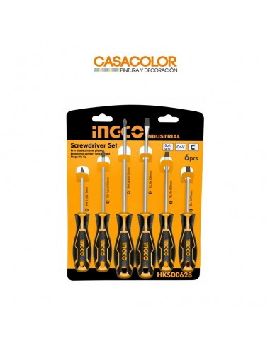 Desarmador cuchilla set d/6pza