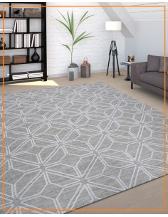 Alfombra Ivory/ silver/taupe
